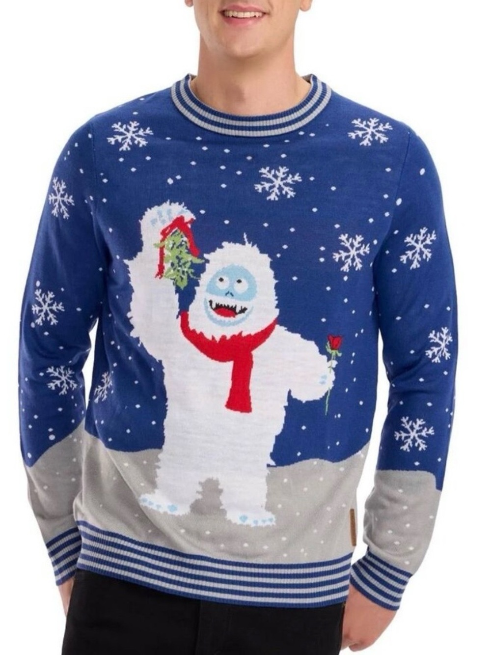 Tipsy Elves Mens Romantic Bumble Rudolph Ugly Christmas Sweater Size Large